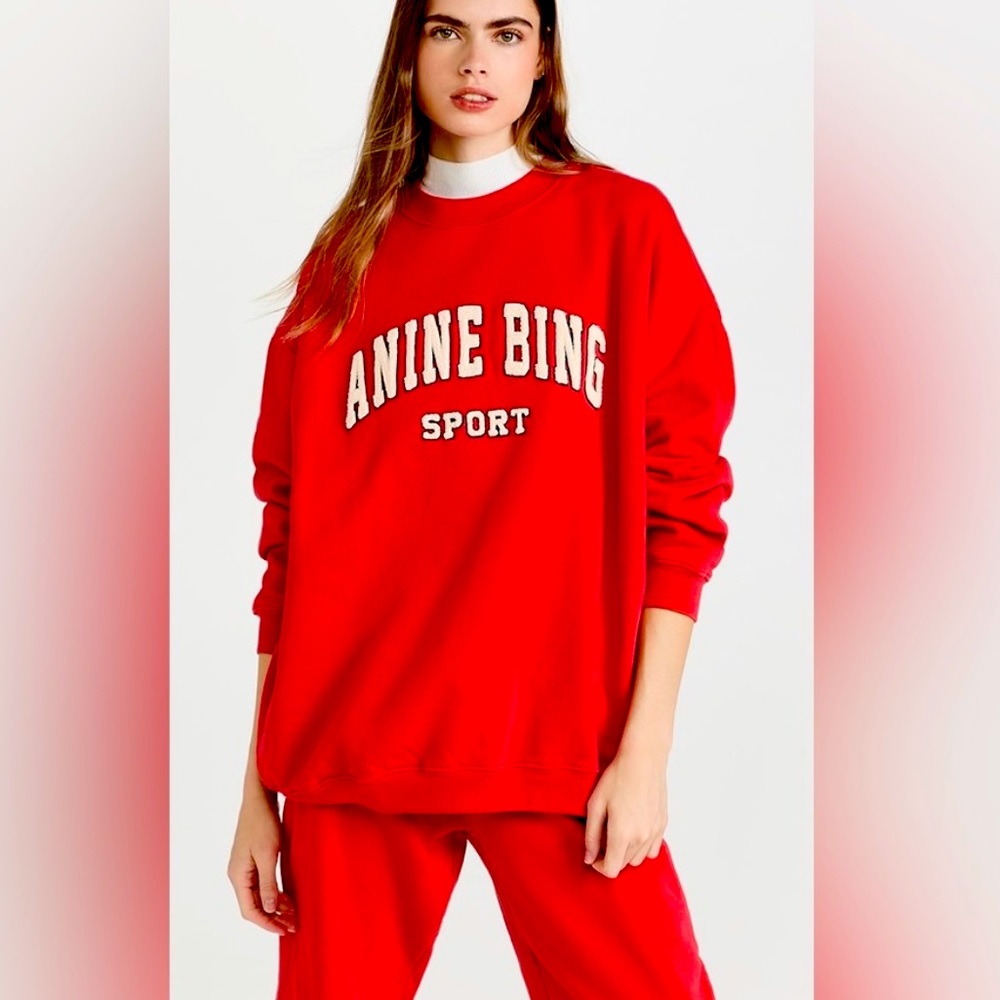ANINE BING RED SWEATSHIRT